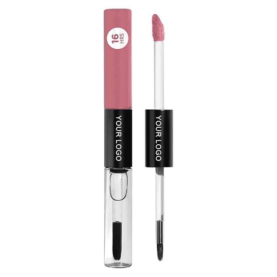 Dual Ended Clear Lip Gloss And Long Wearing Liquid Lipstick